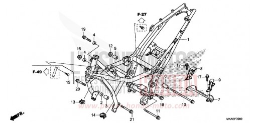 CARROSSERIE DE CHASSIS NC750DH de 2017